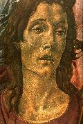 BOTTICELLI, Sandro San Barnaba Altarpiece (detail: head of St John) gdfg oil on canvas